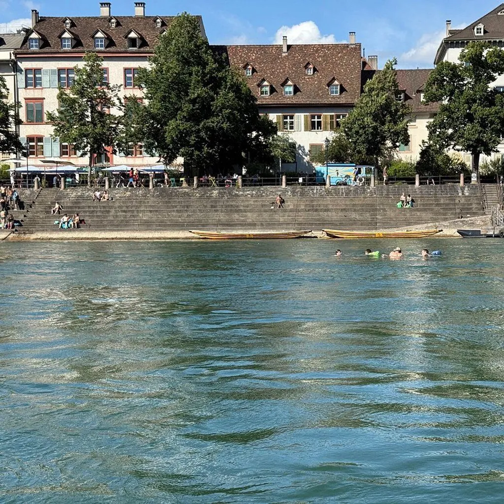 Ending point for floating the Rhine - 2